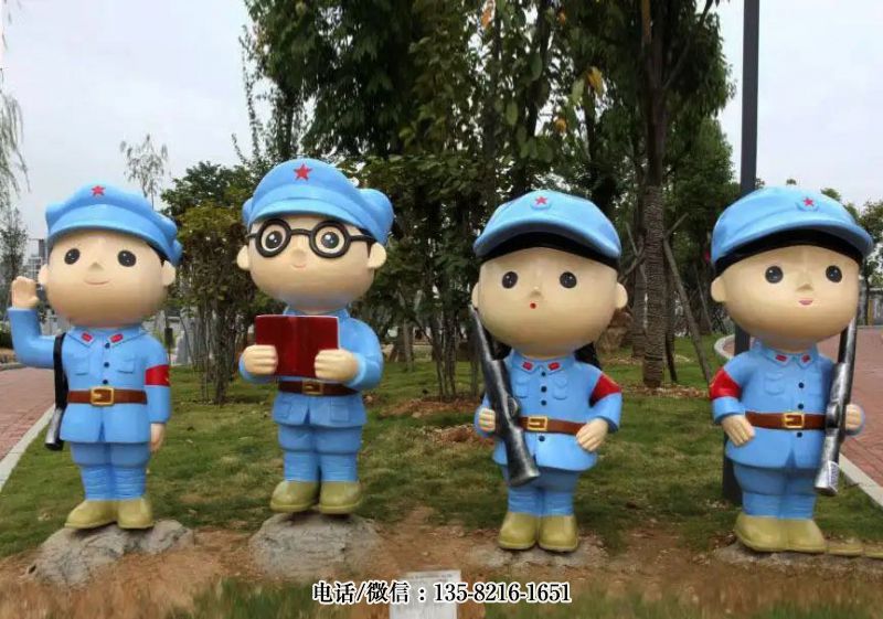 卡通小紅軍雕塑 卡通小紅軍雕塑