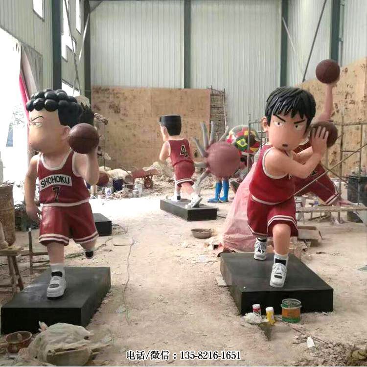 玻璃鋼籃球運(yùn)動(dòng)人物卡通雕塑 玻璃鋼籃球運(yùn)動(dòng)人物卡通雕塑