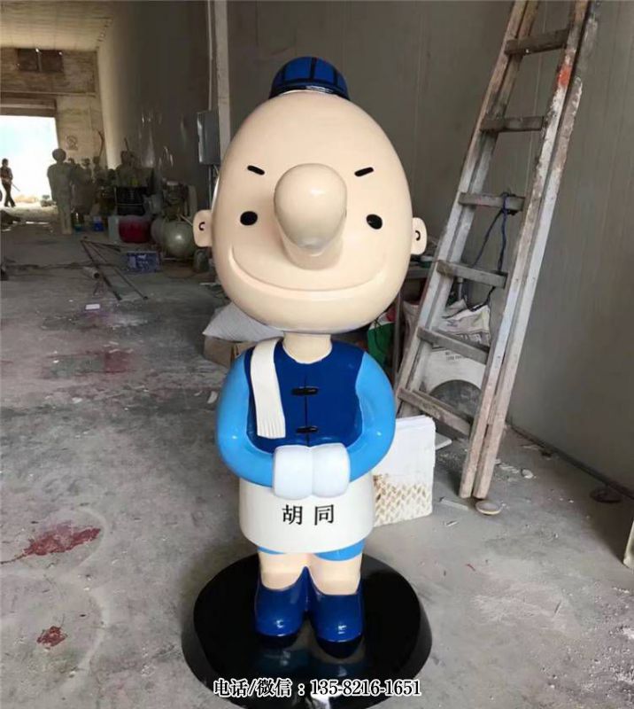 玻璃鋼長鼻子卡通店小二雕塑 玻璃鋼長鼻子卡通店小二雕塑